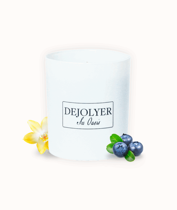 Perfume en Vela Arándanos & Vainilla | Dejolyer perfume en vela Artesanal & Sostenible Oasis de Inspiración
