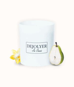Perfume en Vela Pera & Vainilla Inglesas | Dejolyer perfume en vela Artesanal & Sostenible Oasis de Inspiración