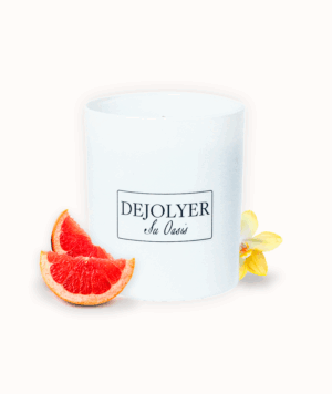 Perfume en Pomelo Rosado & Vainilla | Dejolyer perfume en vela Artesanal & Sostenible Oasis de Inspiración