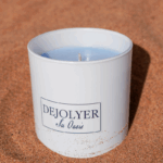 Perfume en Vela en la arena de la playa Lirio & Almizcle de Algodón | Dejolyer perfume en vela Artesanal & Sostenible Oasis de Inspiración