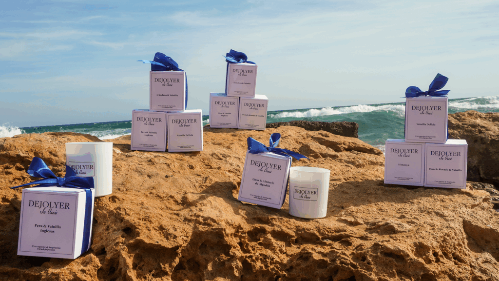 perfumes en vela, colección maison vanille, dejolyer oasis de inspiración